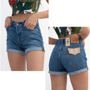NEW Levi's 501 High Rise Cuffed Jean Shorts